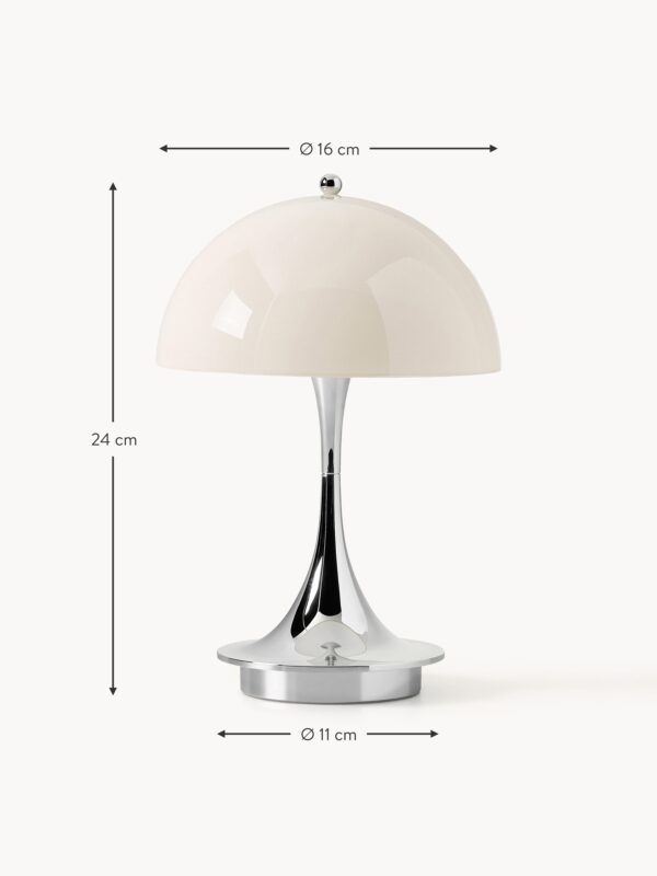 Small Portable LED Table Lamp Panthella 160, Design Verner Panton