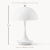 Small Portable LED Table Lamp Panthella 160, Design Verner Panton