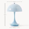 Small Portable LED Table Lamp Panthella 160, Design Verner Panton