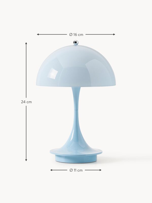 Small Portable LED Table Lamp Panthella 160, Design Verner Panton
