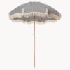 Tiltable Beach Umbrella Retro with Fringes, Ø 180 cm