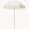 Tiltable Beach Umbrella Retro with Fringes, Ø 180 cm