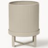Flower Pot Bau with Ribbed Surface, H 24 cm