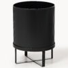 Flower Pot Bau with Ribbed Surface, H 38 cm