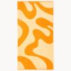 Velour Beach Towel Pia with Wavy Pattern
