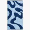 Velour Beach Towel Pia with Wavy Pattern