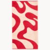 Velour Beach Towel Pia with Wavy Pattern