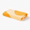 Velour Beach Towel Pia with Wavy Pattern